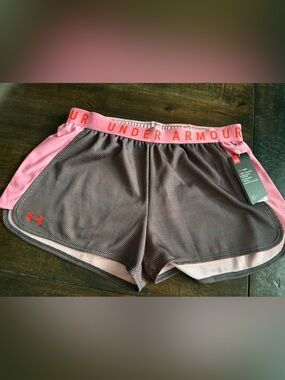 Under Armour UA Play 2.0 Shorts Inside Out Mesh Polyester Pink SZ L NWT